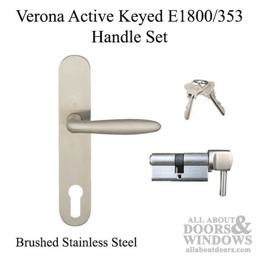 HOPPE  Verona  Active Keyed  Stainless Steel Handle set