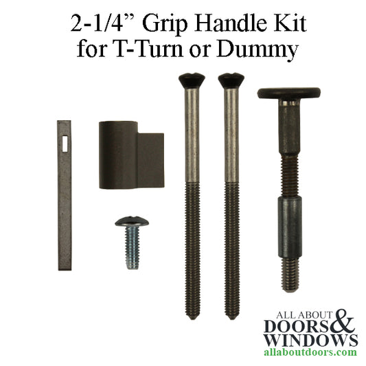 2-1/4" Grip Handle Kit for T-Turn or Dummy w/ Cylinder Plug - Choose Color