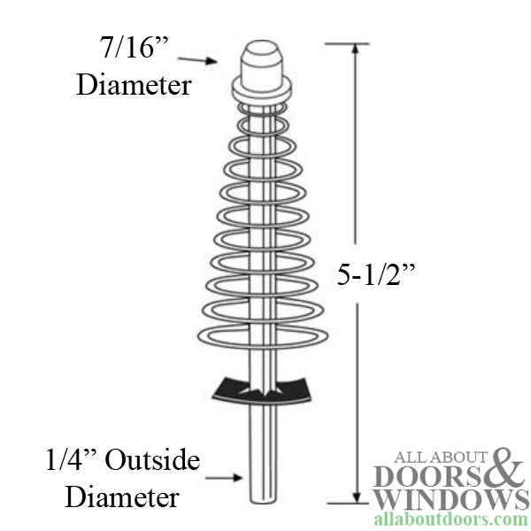 Closet Door Pivot Rod Spring Loaded - Closet Door Pivot Rod Spring Loaded