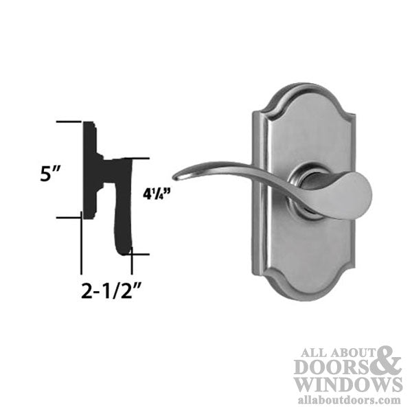 Weslock Bordeau Privacy Door Lever Left Hand Weathered Pewter Door Lever - Weslock Bordeau Privacy Door Lever Left Hand Weathered Pewter Door Lever