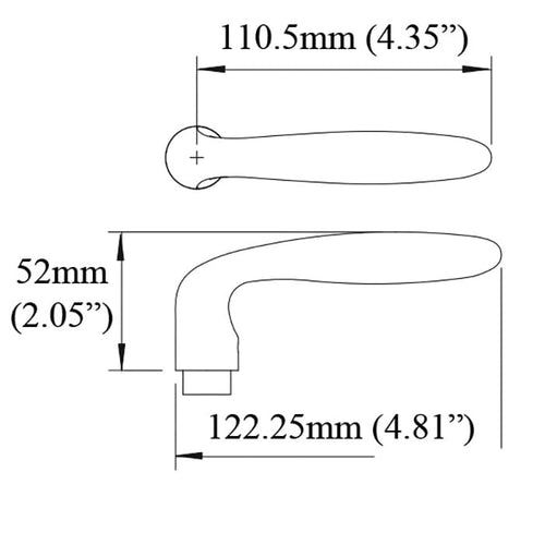 Verona Non-Handed Lever Handle for Multipoint Lock Handlesets - Rustic Umber - Verona Non-Handed Lever Handle for Multipoint Lock Handlesets - Rustic Umber