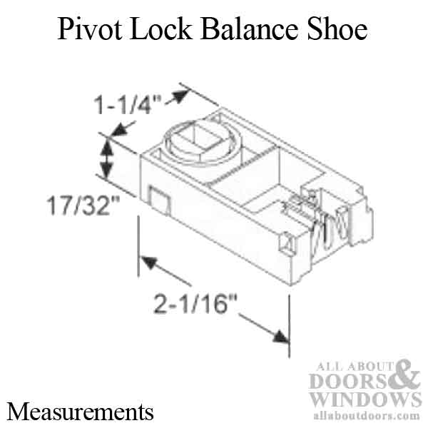 Pivot Lock Balance Shoe,1-1/4 x 2-1/16 x 17/32, Blue Cam - Pivot Lock Balance Shoe,1-1/4 x 2-1/16 x 17/32, Blue Cam