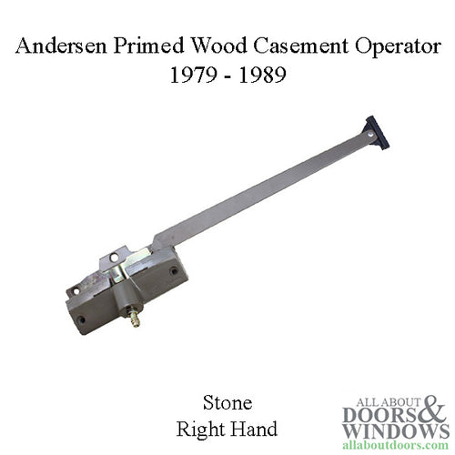 ANDERSEN CASEMENT WINDOW OPERATOR RIGHT PRIMED WOOD CASEMENT WINDOW 1979-1989 - ANDERSEN CASEMENT WINDOW OPERATOR RIGHT PRIMED WOOD CASEMENT WINDOW 1979-1989