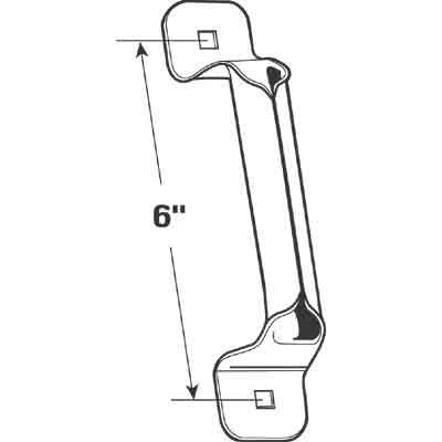 Garage door pull Handle - 6 Inch -  Roll Grip - Garage door pull Handle - 6 Inch -  Roll Grip