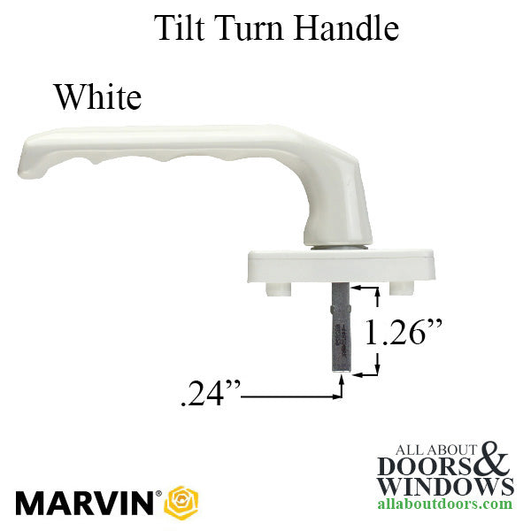 Marvin Tilt Turn Pistol Grip Handle, Non-keyed - Marvin Tilt Turn Pistol Grip Handle, Non-keyed