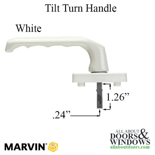 Marvin Tilt Turn Pistol Grip Handle, Non-keyed - Marvin Tilt Turn Pistol Grip Handle, Non-keyed