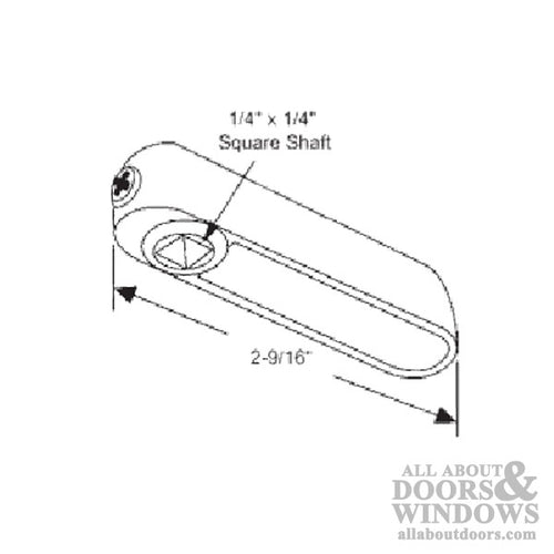 Peachtree Double Hung Lock Latch Handle - Driftwood - Peachtree Double Hung Lock Latch Handle - Driftwood