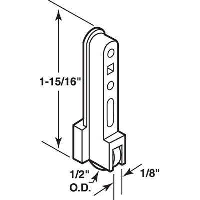 Roller Assembly (Flat) - Sliding Windows, Vertical Rail - Steel / Nylon - Roller Assembly (Flat) - Sliding Windows, Vertical Rail - Steel / Nylon