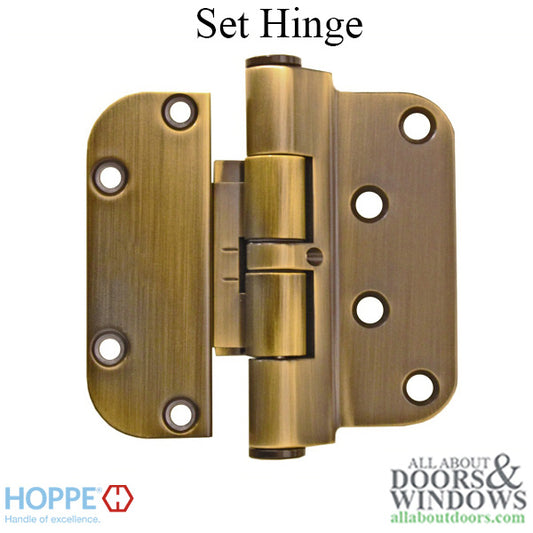 Hoppe F73, 2009 Set Hinge, RHI / LHO- Antique Brass