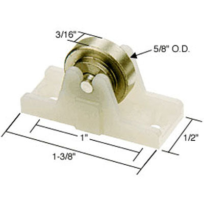 Roller Assembly (Flat) - Sliding Windows, Nylon / Steel