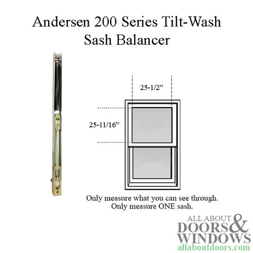 Andersen 200 Series Tilt-Wash Double Hung Sash Balancer - M850 - Andersen 200 Series Tilt-Wash Double Hung Sash Balancer - M850