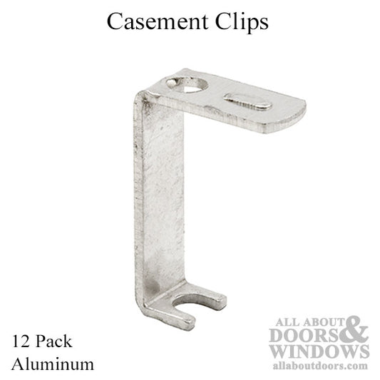 Casement Clips, Aluminum, 1-3/16" - 12 Pack