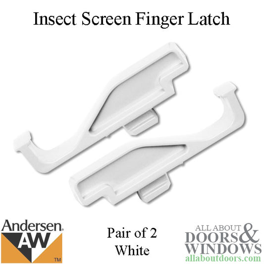 Andersen 200 Series Tilt-Wash Insect Screen Finger Latch - White