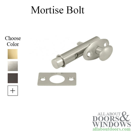 Mortise Bolt, 1-3/4'' Backset, Sold Brass - Choose Finish - Mortise Bolt, 1-3/4'' Backset, Sold Brass - Choose Finish