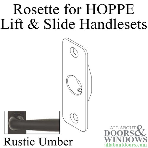 Removable Rosette for HOPPE Lift and Slide Door Systems - Rustic Umber - Removable Rosette for HOPPE Lift and Slide Door Systems - Rustic Umber