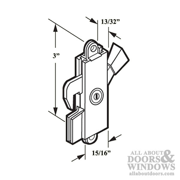 Internal Lock Assembly with Vertical Keyway for Sliding Patio Doors - Internal Lock Assembly with Vertical Keyway for Sliding Patio Doors