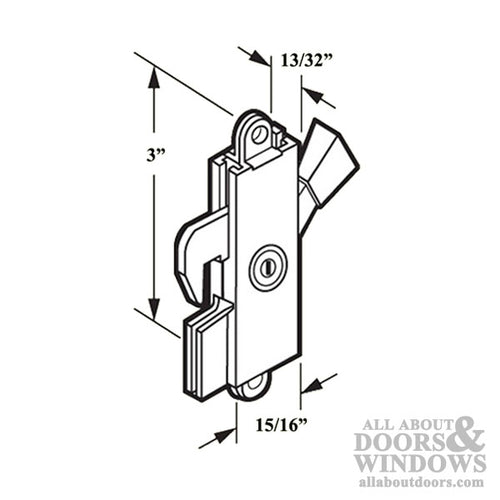 Internal Lock Assembly with Vertical Keyway for Sliding Patio Doors - Internal Lock Assembly with Vertical Keyway for Sliding Patio Doors