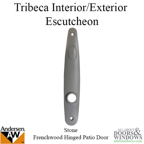 Escutcheon Plate - Tribeca Passive Handle Set - Stone - Escutcheon Plate - Tribeca Passive Handle Set - Stone