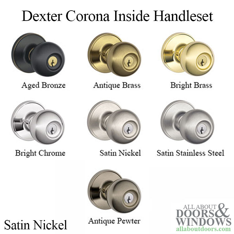 Dexter Corona JH59-619 Inside Handleset - Satin Nickel - Dexter Corona JH59-619 Inside Handleset - Satin Nickel