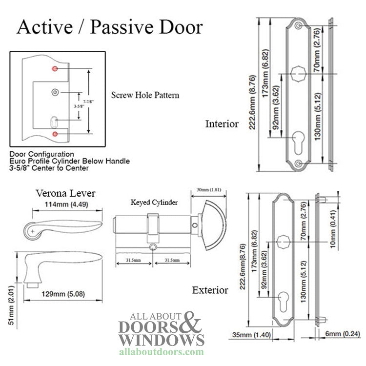Hoppe Active Verona Handle Set M151/374N Satin Nickel - Hoppe Active Verona Handle Set M151/374N Satin Nickel