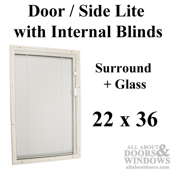 Therma-Tru 22 x 36 x 1 Surround with Internal Venetian Blinds door lite - Therma-Tru 22 x 36 x 1 Surround with Internal Venetian Blinds door lite