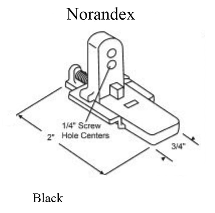 Sash Retainer, Norandex Window Tilt Latch, Pair - Black - Sash Retainer, Norandex Window Tilt Latch, Pair - Black
