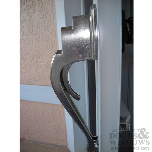 Keyed Pull Handle - Brushed/Satin Chrome Exterior, Black Interior - Keyed Pull Handle - Brushed/Satin Chrome Exterior, Black Interior