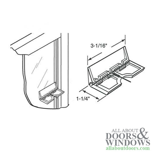 Patio Door Security Flip-Lock Pair - Clear - Patio Door Security Flip-Lock Pair - Clear