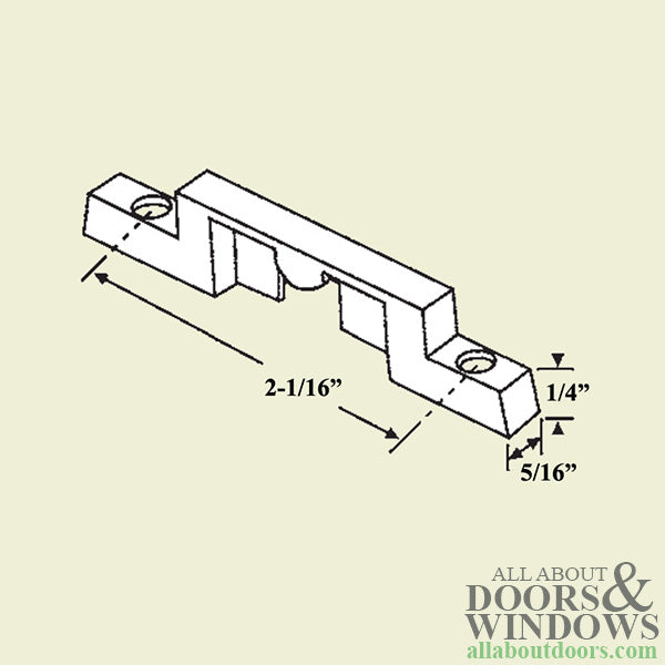 Sash Lock Keeper - White - Sash Lock Keeper - White