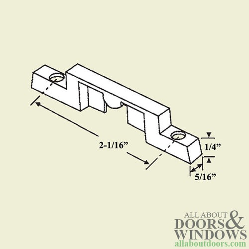 Sash Lock Keeper - White - Sash Lock Keeper - White