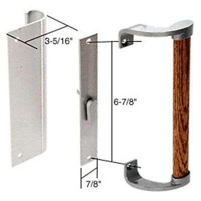 Handle Set for Sliding Patio Doors Extruded Inside and Outside Pull Handle