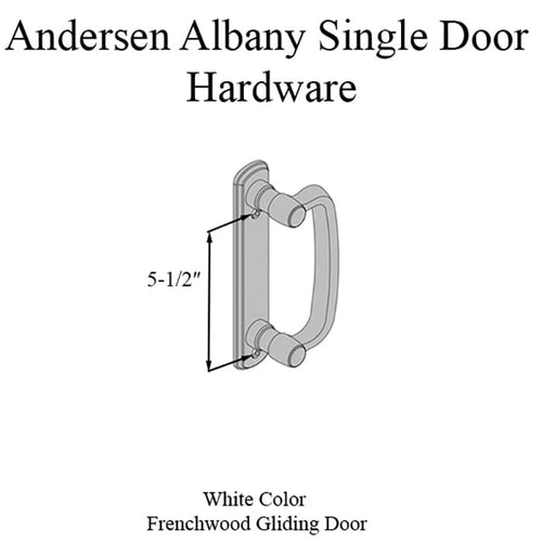 Andersen Frenchwood Gliding Door Trim Hardware, Albany, 2 Panel Interior and Exterior  - White - Andersen Frenchwood Gliding Door Trim Hardware, Albany, 2 Panel Interior and Exterior  - White