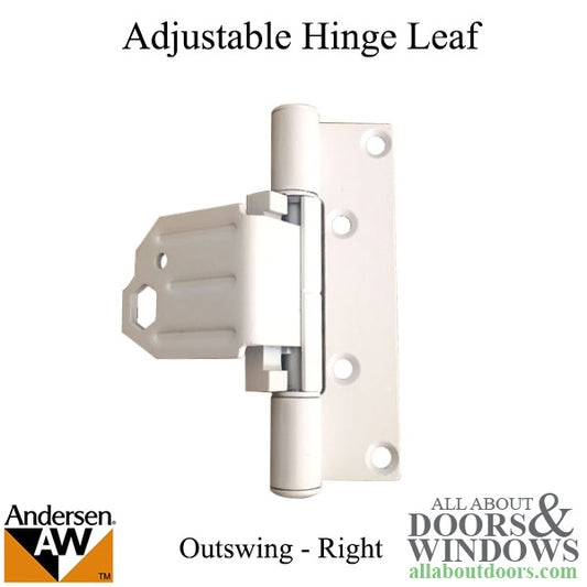 Adjustable Hinge Leaf - Frenchwood Outswing - Right - White