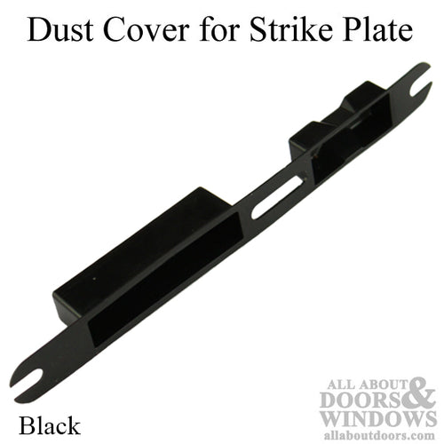 Dust Cover for Strike Plate, Latch and Deadbolt - Black - Dust Cover for Strike Plate, Latch and Deadbolt - Black