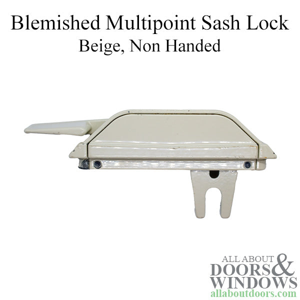 Blemished Multi-point Sash Lock, 1-1/8 Non-Handed - Beige - Blemished Multi-point Sash Lock, 1-1/8 Non-Handed - Beige