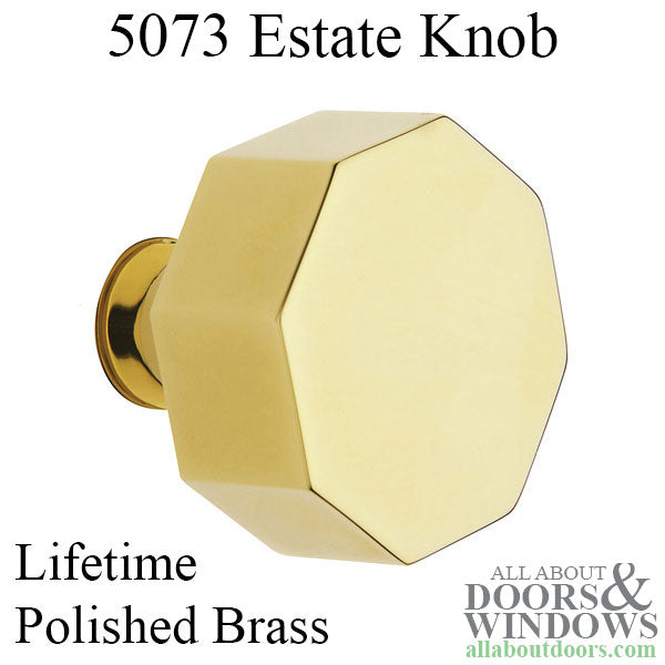 5073 Estate Knob - Lifetime Polished Brass - 5073 Estate Knob - Lifetime Polished Brass
