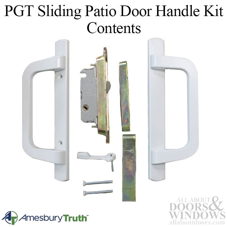 PGT Sliding Patio Door Handle Kit with Mortise Lock and Keepers - PGT Sliding Patio Door Handle Kit with Mortise Lock and Keepers