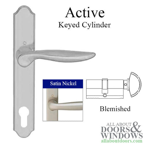 Hoppe Toronto Handleset M1020/374N, Active|Keyed - Brushed/Satin Nickel - BLEMISHED - Hoppe Toronto Handleset M1020/374N, Active|Keyed - Brushed/Satin Nickel - BLEMISHED
