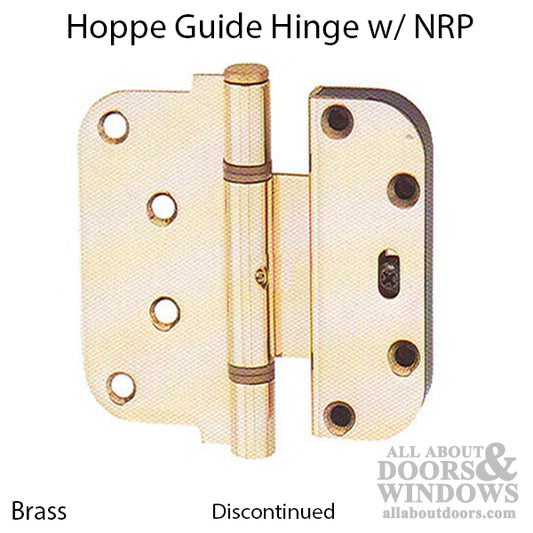 Hoppe HTL 2D Guide (H) with NRP Extended Leaf Hinge Solid Brass