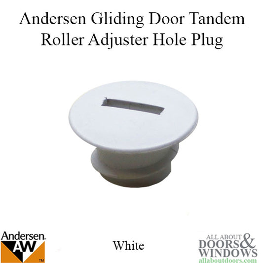 Hole Plug Andersen PSII Gliding Doors Tandem Roller Adjuster White