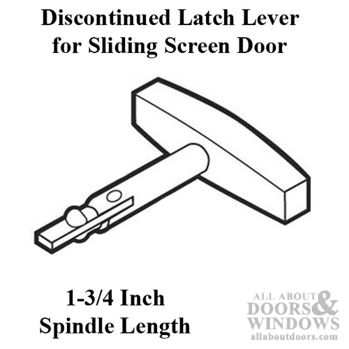 Latch Lever - Sliding Patio Door, Diecast - Gray - Latch Lever - Sliding Patio Door, Diecast - Gray