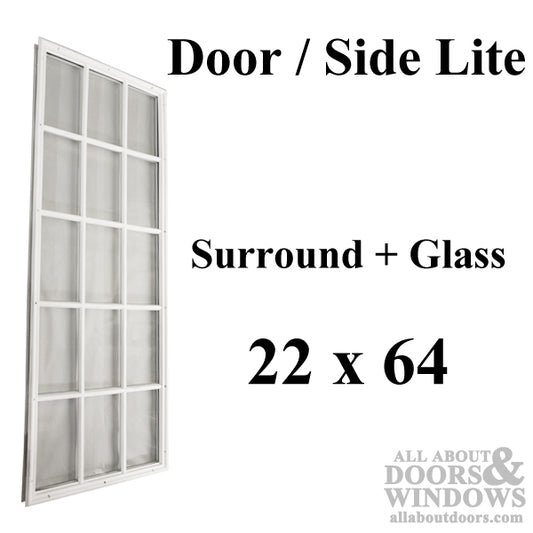 Therma-Tru 22 x 64 x 1/2 15-Lite  Surround W/ Glass  door lite