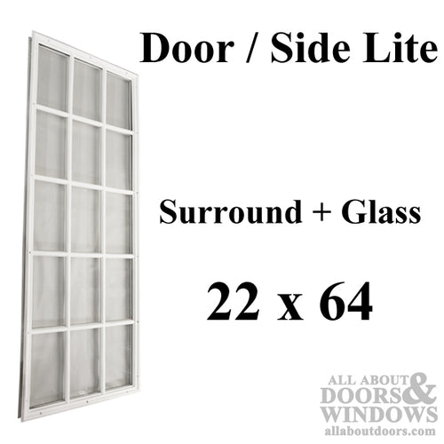 Therma-Tru 22 x 64 x 1/2 15-Lite  Surround W/ Glass  door lite - Therma-Tru 22 x 64 x 1/2 15-Lite  Surround W/ Glass  door lite