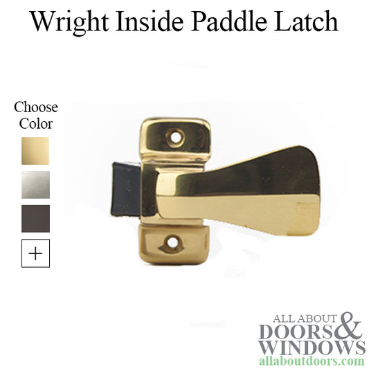 Storm Door Interior Paddle Latch Handle 0.313 Inch Spindle