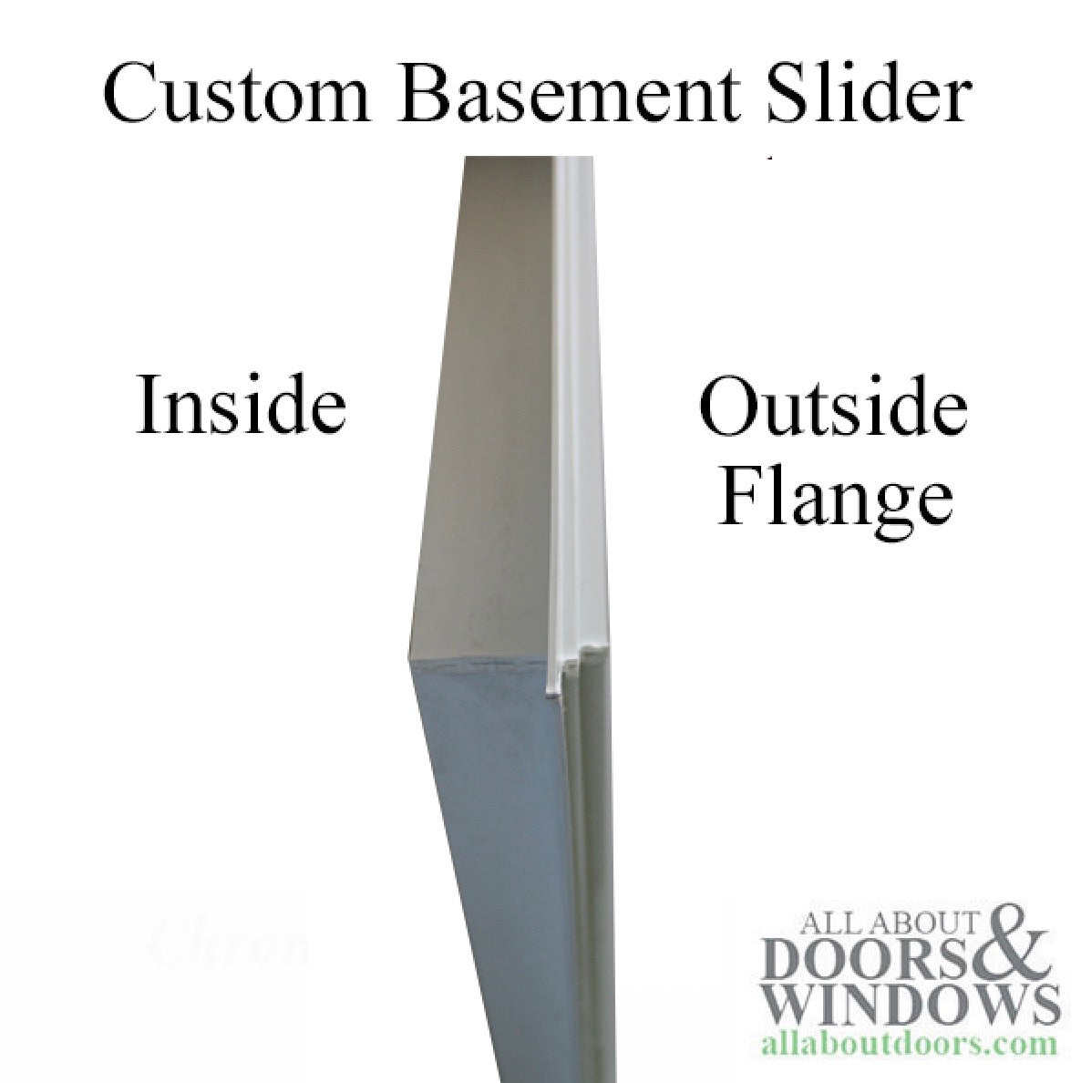 Columbia C580 Vinyl Sliding Basement Window w/ Exterior Fin - Columbia C580 Vinyl Sliding Basement Window w/ Exterior Fin