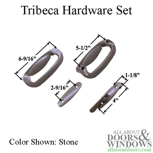 Andersen 4 Panel Gliding Door Tribeca Interior/Exterior Hardware Set - White - Andersen 4 Panel Gliding Door Tribeca Interior/Exterior Hardware Set - White