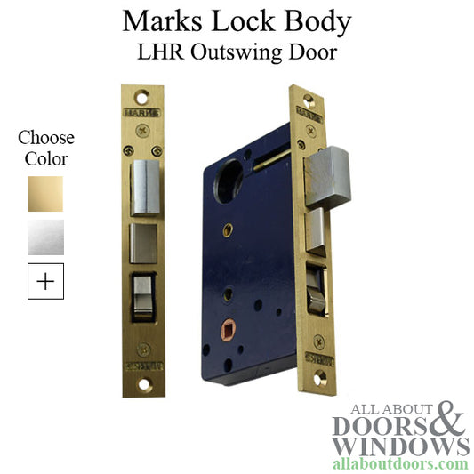 Lock Case, Marks Mortise, 90 Series RH / LHR - Choose Color