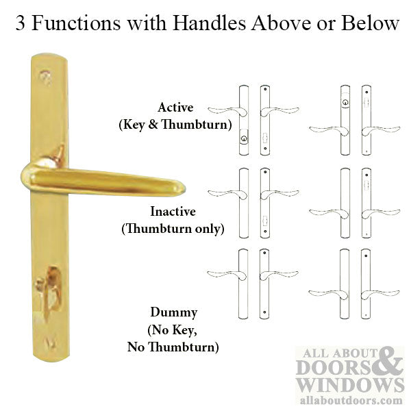 G-U Torino Handle & 30mm Plate, Inactive, Thumbturn Only (Handles DO Move) Choose Color - G-U Torino Handle & 30mm Plate, Inactive, Thumbturn Only (Handles DO Move) Choose Color