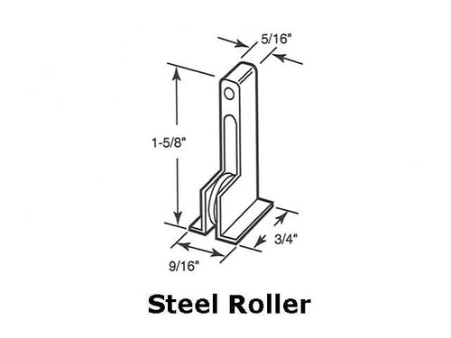 Roller Assembly (Flat) - Sliding Windows, Vertical Rail - Nylon / Brass - Roller Assembly (Flat) - Sliding Windows, Vertical Rail - Nylon / Brass