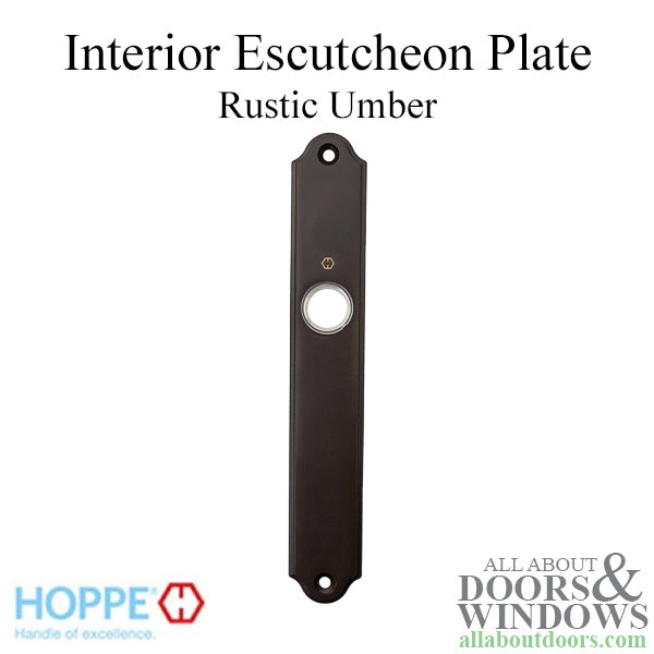 Interior Escutcheon Plate, No Cylinder Hole, Rustic Umber - Interior Escutcheon Plate, No Cylinder Hole, Rustic Umber